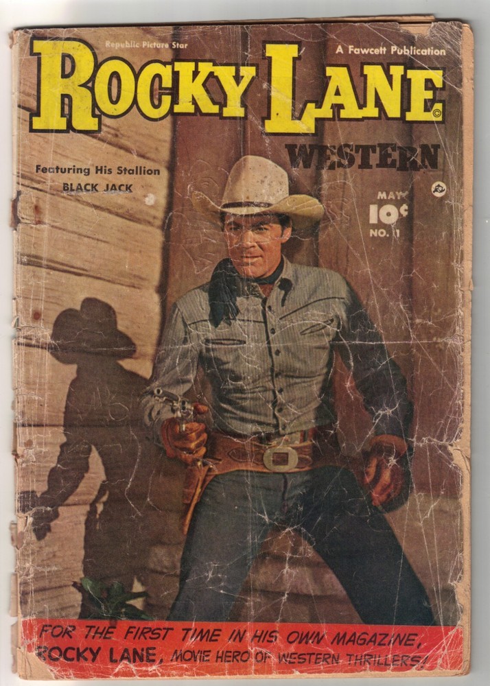 Rocky Lane Western Lot of 5 (1,3,12,18,21) Lower Grade Golden Age Fawcett