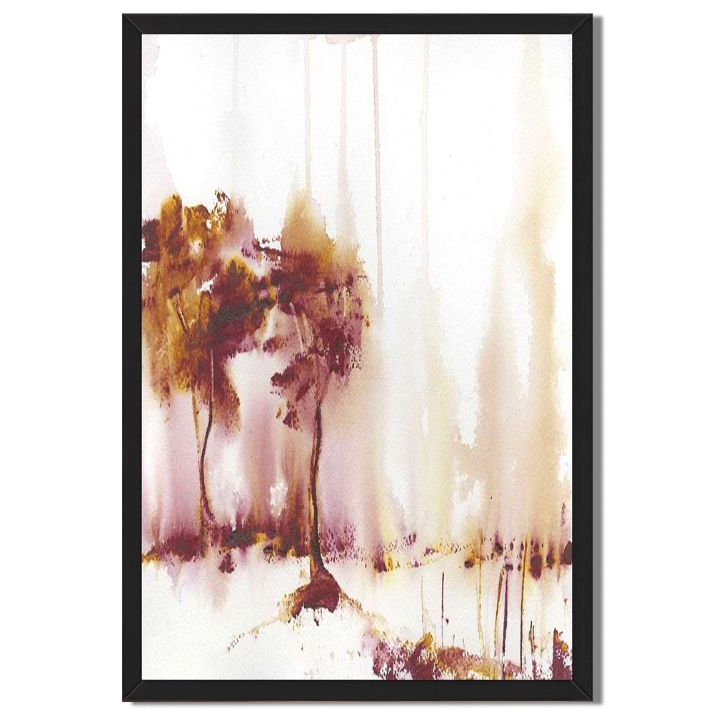 Abstract Forest Landscape Framed Canvas Print Modern Wall Art Home Decor-image