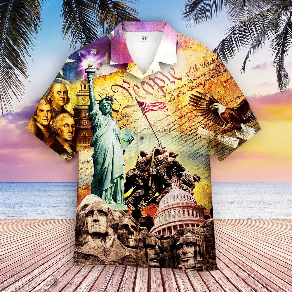 4Th Of July God Bless America Hawaiian Shirt 4th Of July Hawaiian Shirt 4th Of J