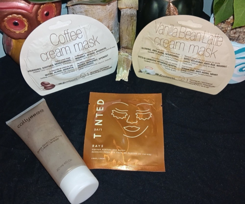 Callysse Coffee Infused Skincare Set with Sheet Masks and Cleanser  