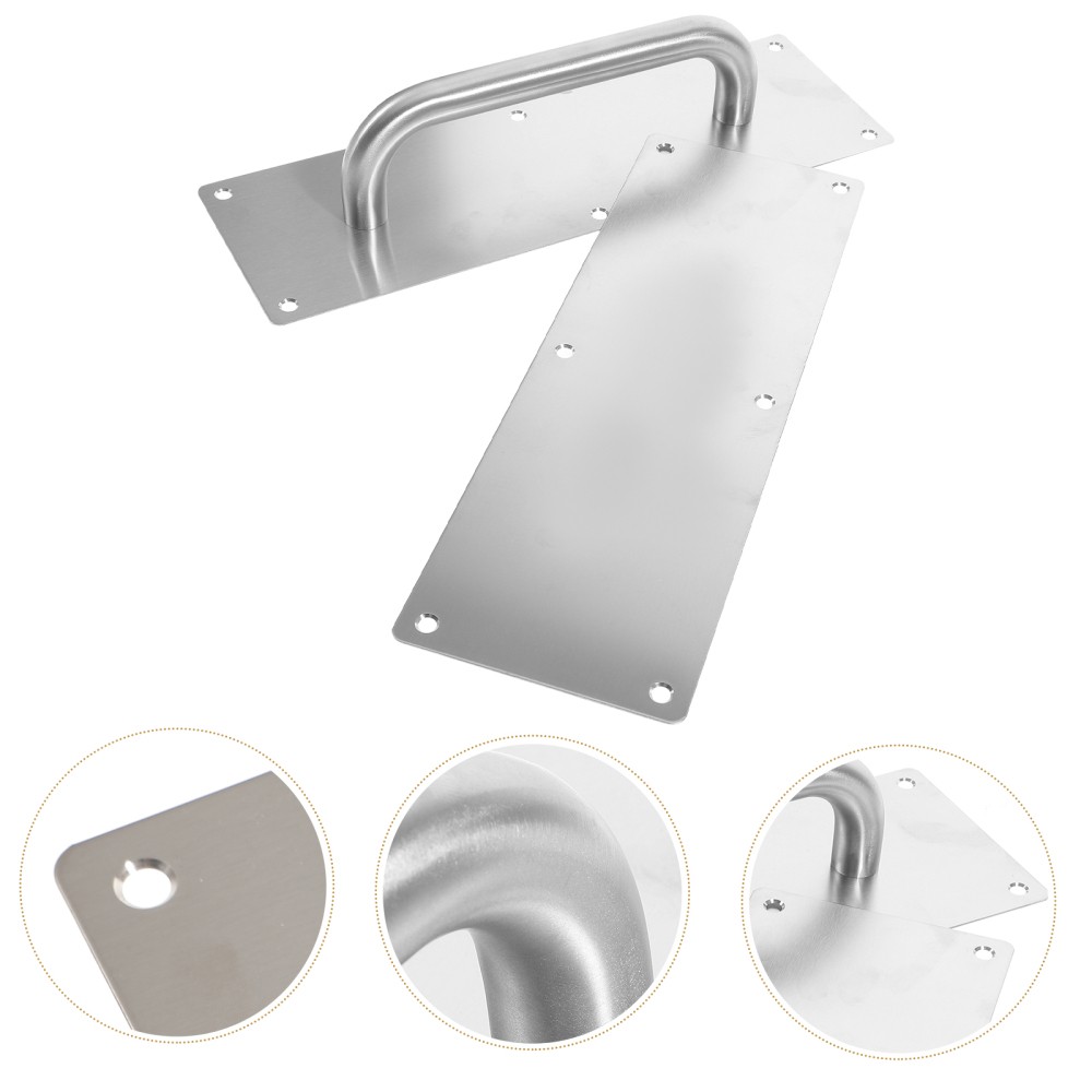 Commercial Door Handle with Push Plate for Closets and More
