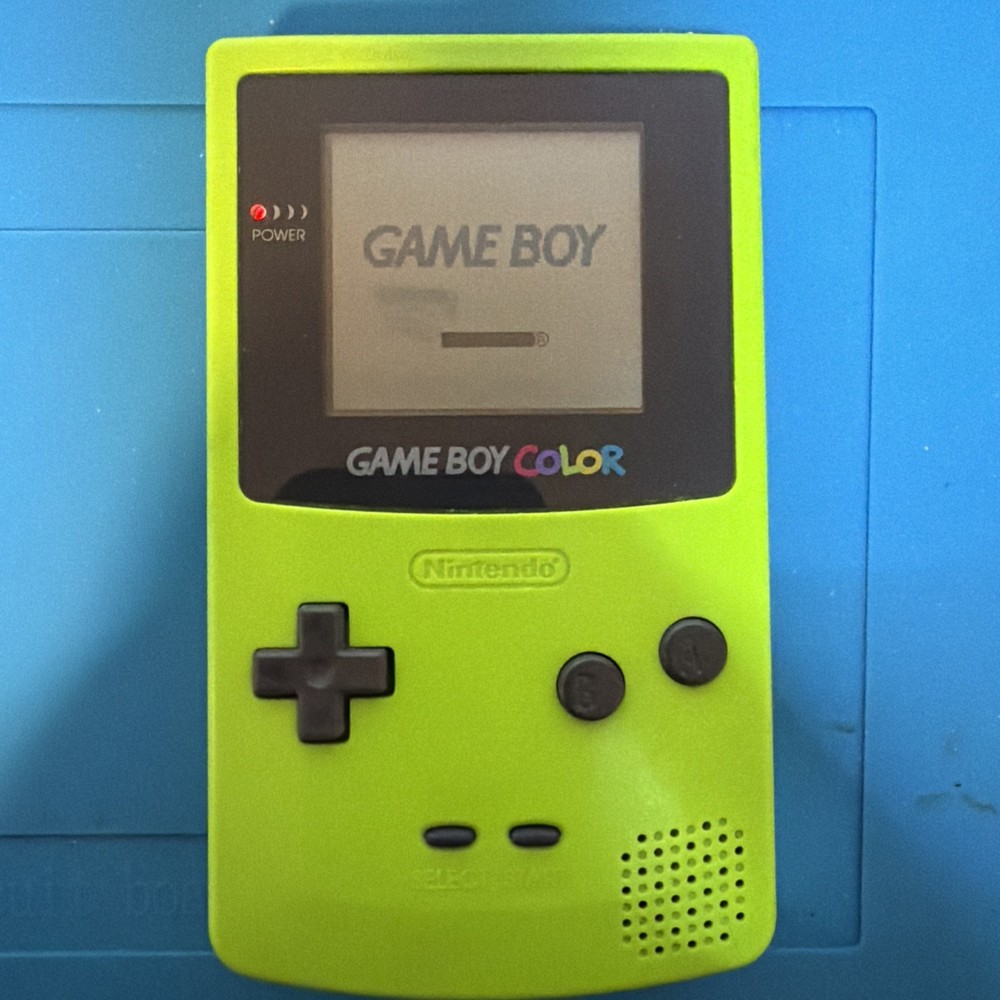 Nintendo Game Boy Color System Kiwi Lime Green - Tested, Works