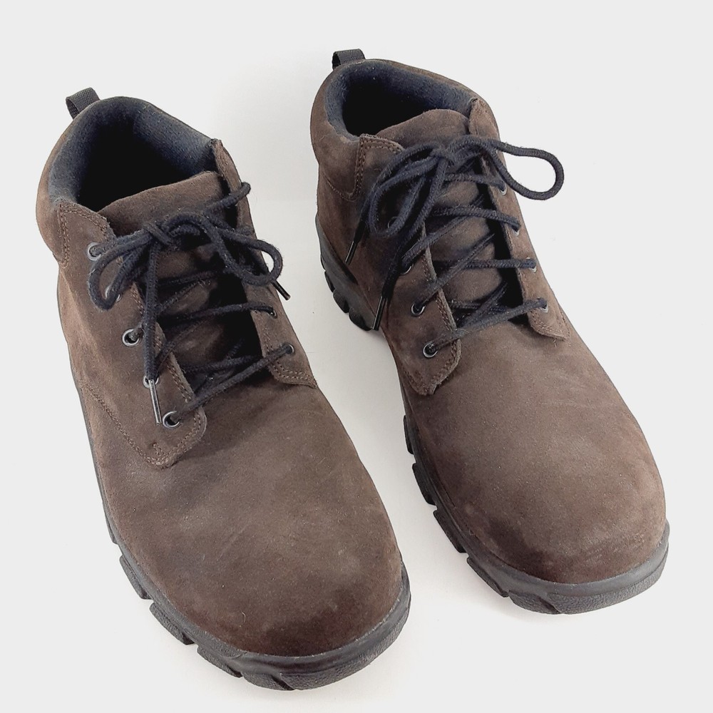 Men's Black Suede Hiking Boots Size 12M by Lands End 79245 Lace-Up Style