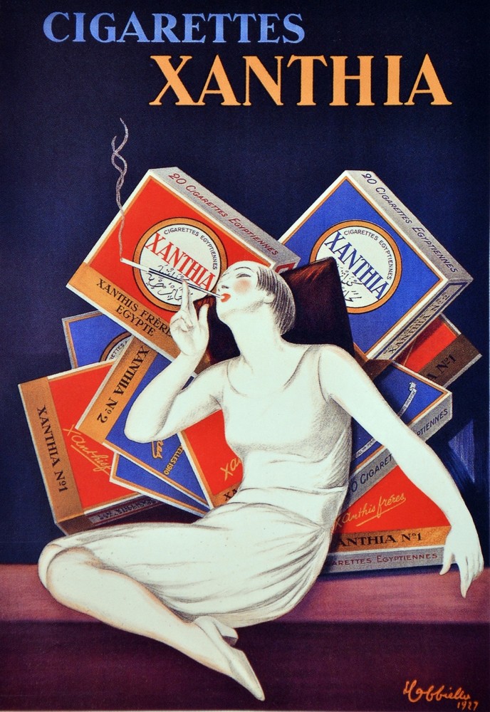 French Xanthia nouveau Ad Decorative Poster. Home Graphic Art Design. 3955