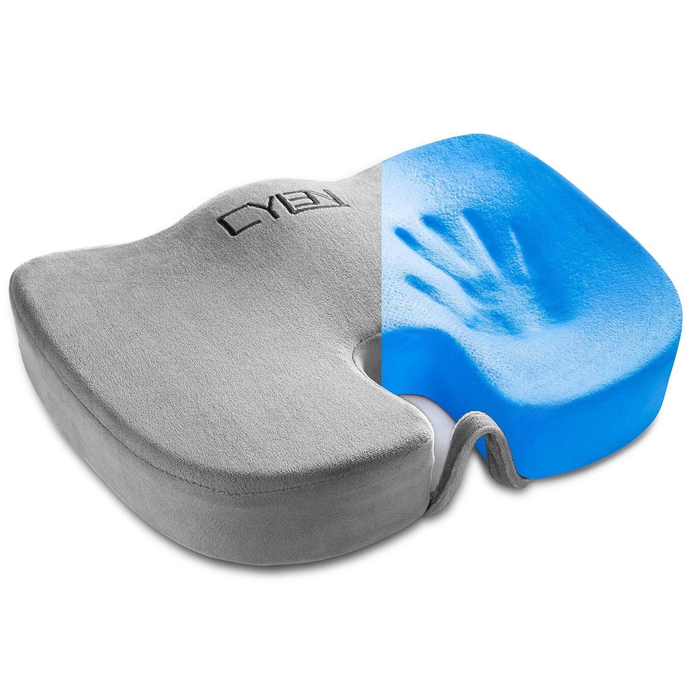 Home Office Seat Cushion - Comfort Memory Foam Chair Cushion with Cooling Gel...