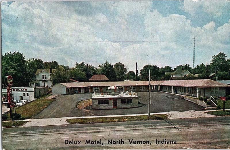 Postcard MOTEL SCENE North Veron Indiana IN m/09 AI7781