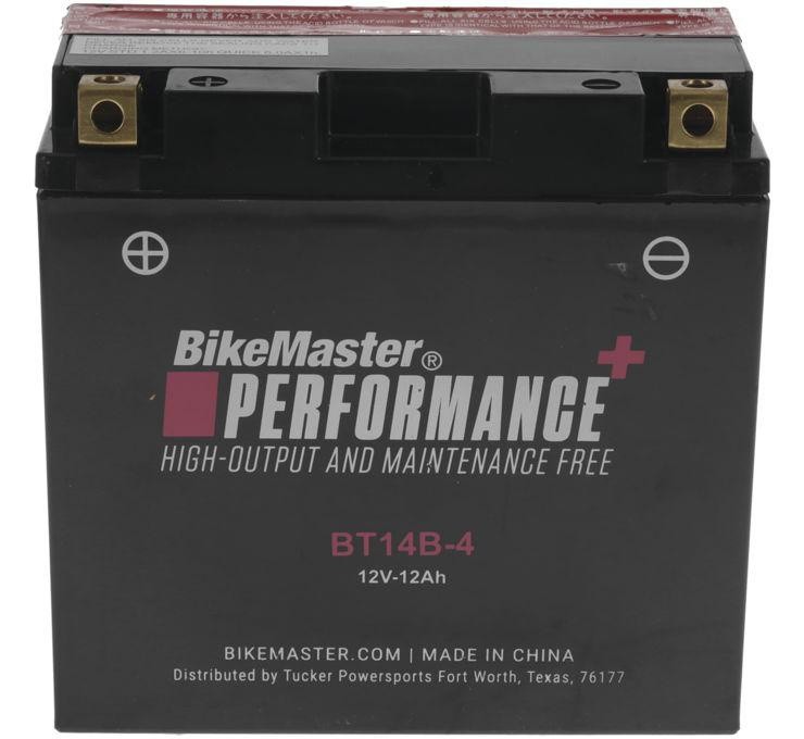 BikeMaster Maintenance Free Battery BT14B-4 12V 12Ah 180CCA 781385Rider to Rider - USA Based Bikemaster Dealer & Support