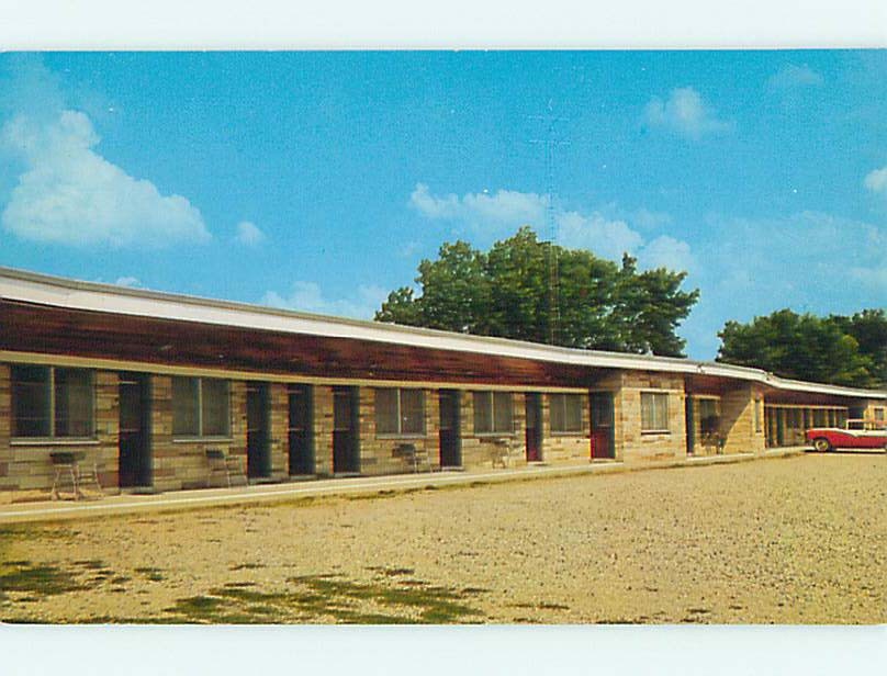 Unused Pre-1980 OLD CARS & WEBSTER MOTEL Angola Indiana IN  u1873