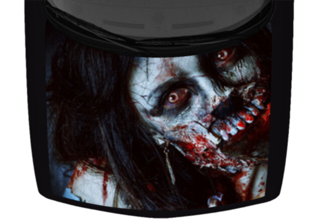 Zombie Woman Undead Horror Hood Truck Wrap Vinyl Car Graphic Decal 58