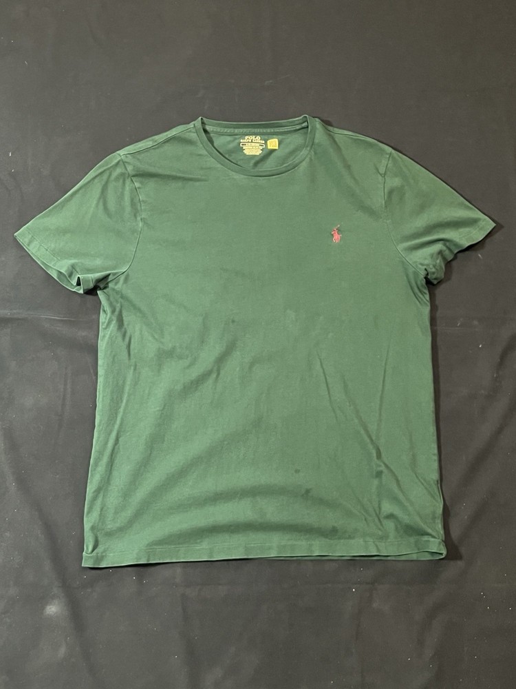 Polo Ralph Lauren Custom Slim Fit Green Embroidered Logo T-Shirt Men L