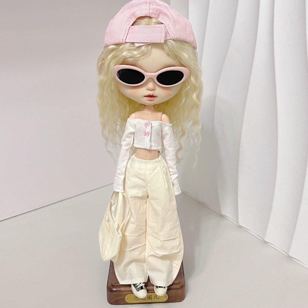 Handmade Blythe Doll Coat & Pants Outfit Set for OB22 OB24 30cm Dolls