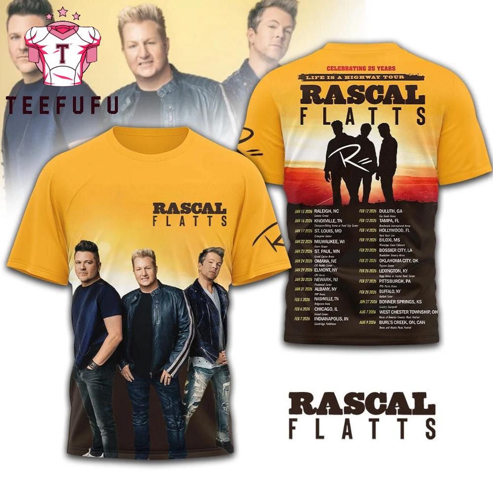 Rascal Life is a Highway Tour 2026 3D Shirt