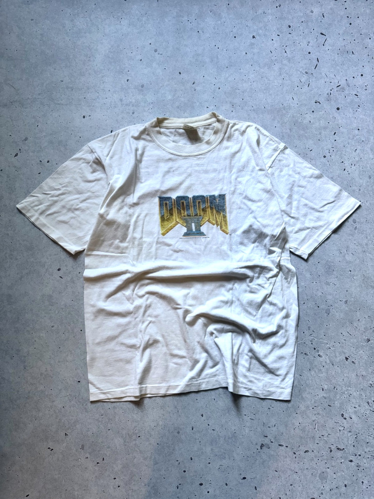 Vintage 90s Doom 2 Promo id Software PC Game Single Stitch T Shirt
