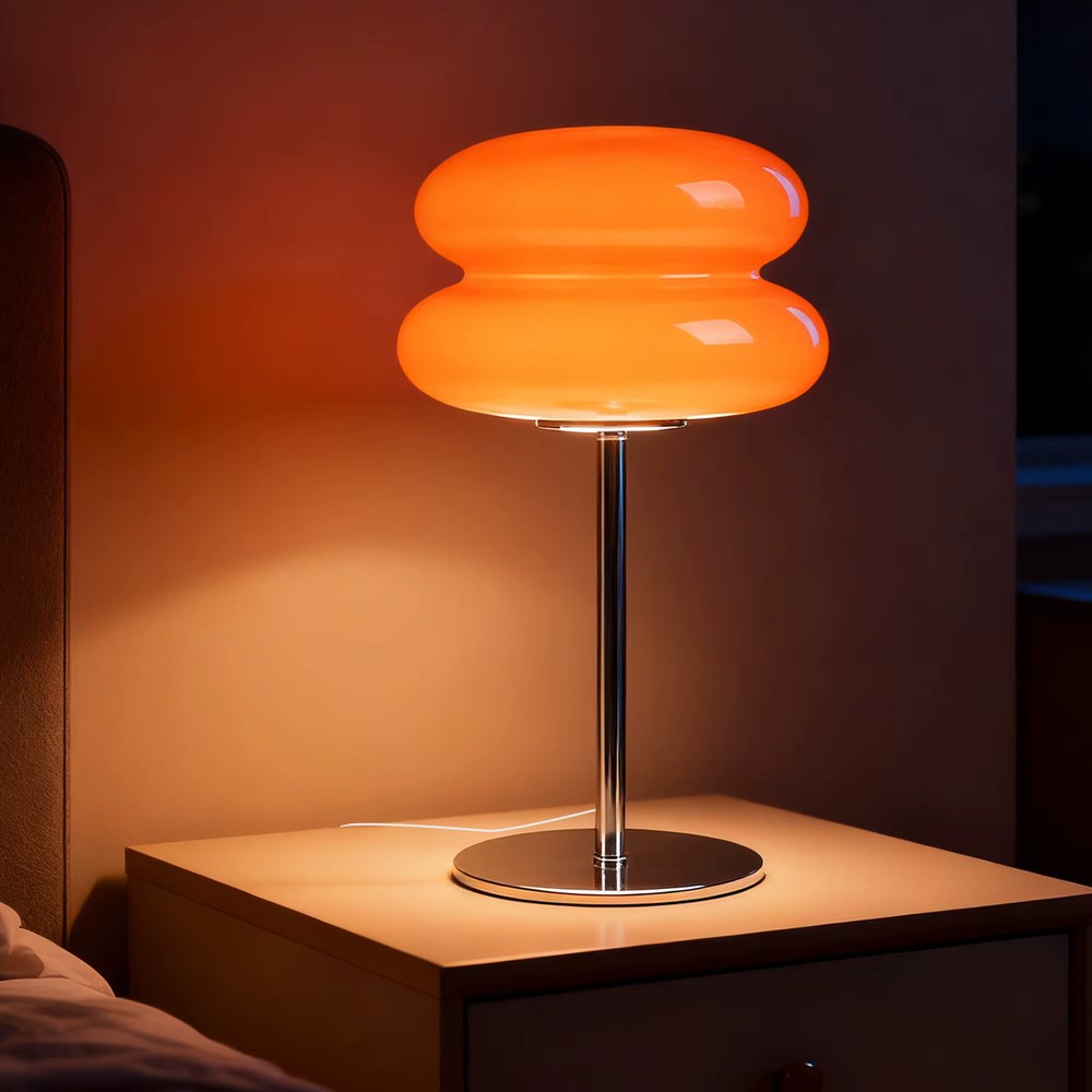 Macaron Glass Table Lamp Trichromatic Dimming Living Room Atmosphere Lamps Eye P