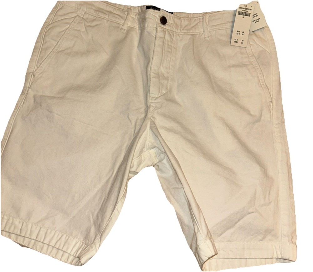Abercrombie And Fitch Men’s Chino Shorts Classic Fit White 36