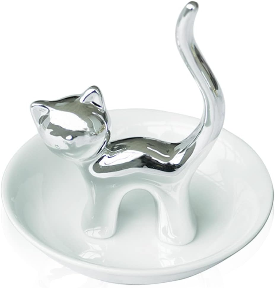 Cute Animals Cat Ring Holder Ring Dish Jewelry Holder Rings Bracelets Earrings T