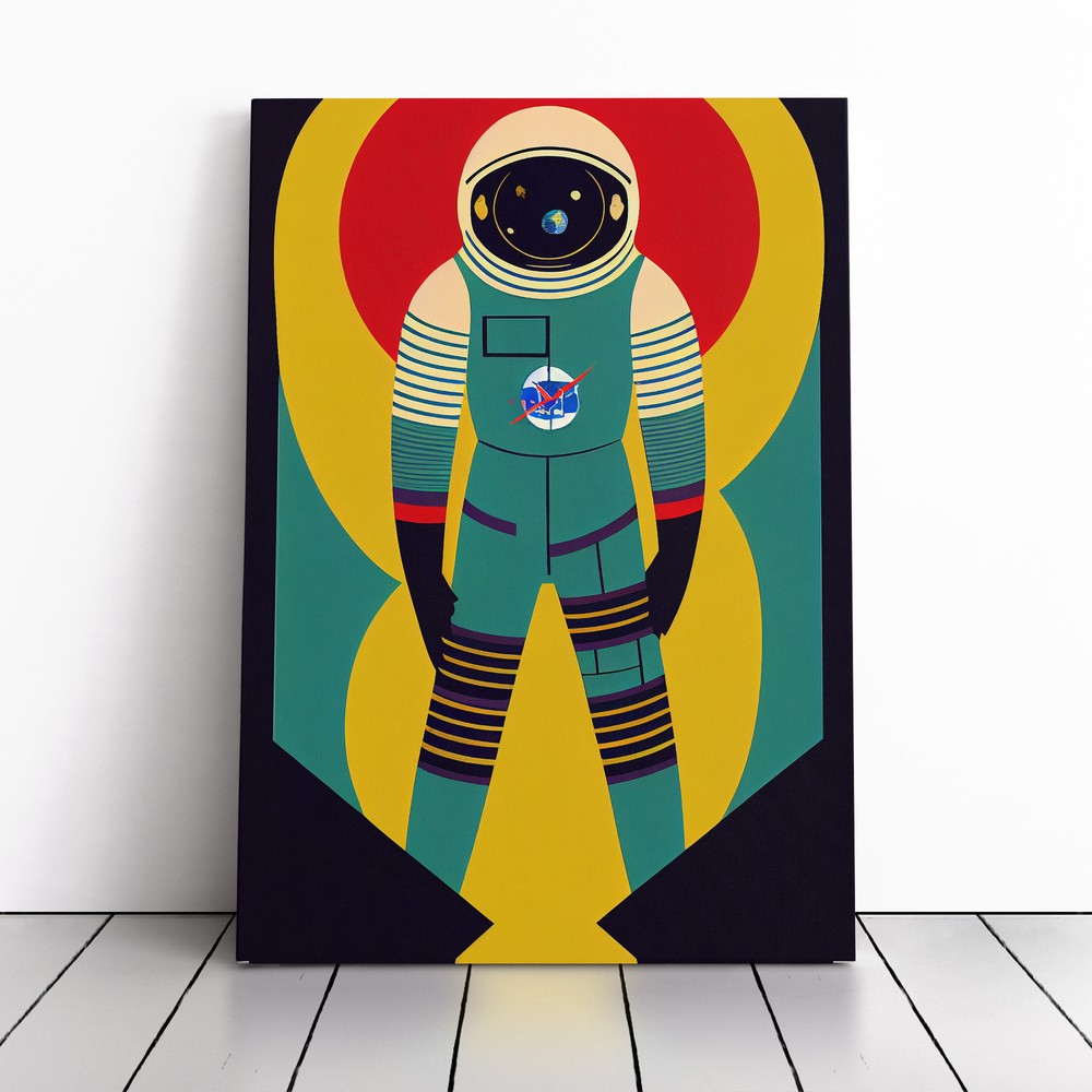 Astronaut Pop Art No.2 Canvas Wall Art Print Framed Picture Home Office Decor