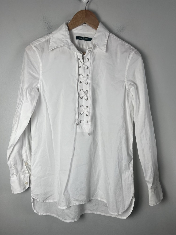 LAUREN RALPH LAUREN Petite Small Womens Tunic Blouse