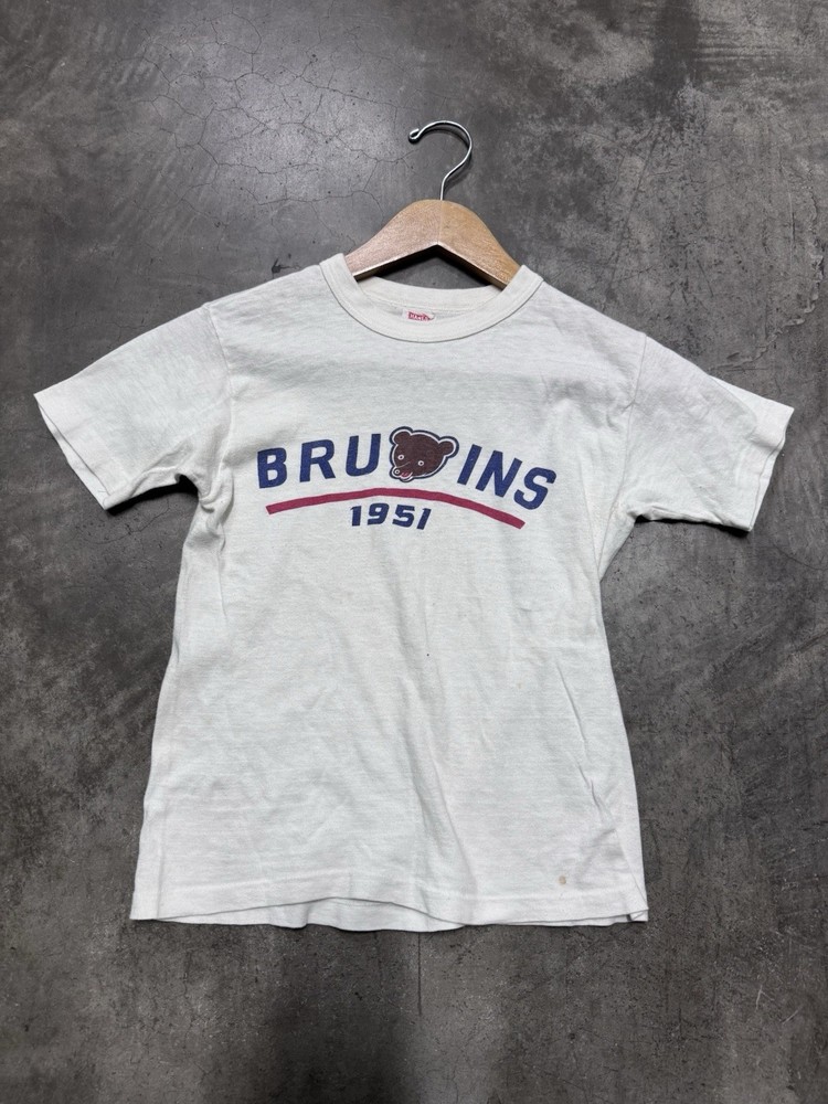 1950s UCLA Bruins Vintage T-Shirt Rare Small Size Bear Logo Hanes