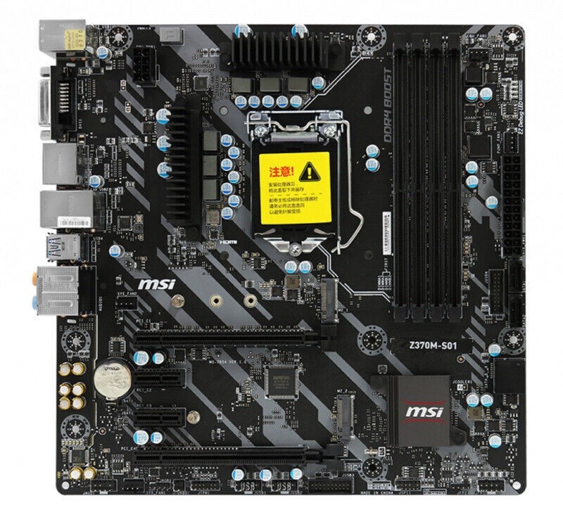 Z370M S01 Motherboard   Z370 LGA 1151 DDR4 M.2 Micro-ATX DVI-D Core PS/2 *lg