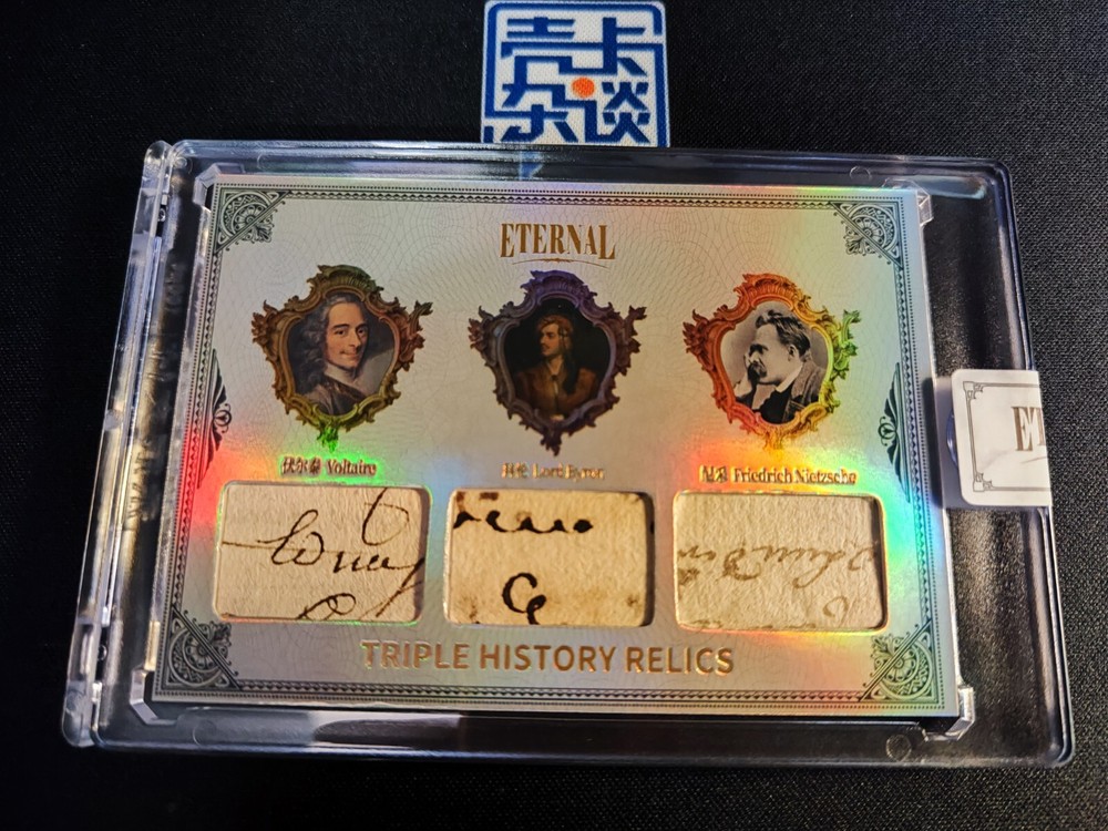 2024 Eternal Cuts Voltaire Byron Nietzsche Triple History Relic 19/50 #78