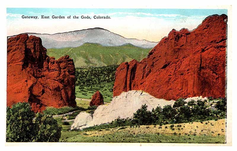Postcard MOUNTAIN SCENE Colroado Springs Colorado CO m/09 AP4728