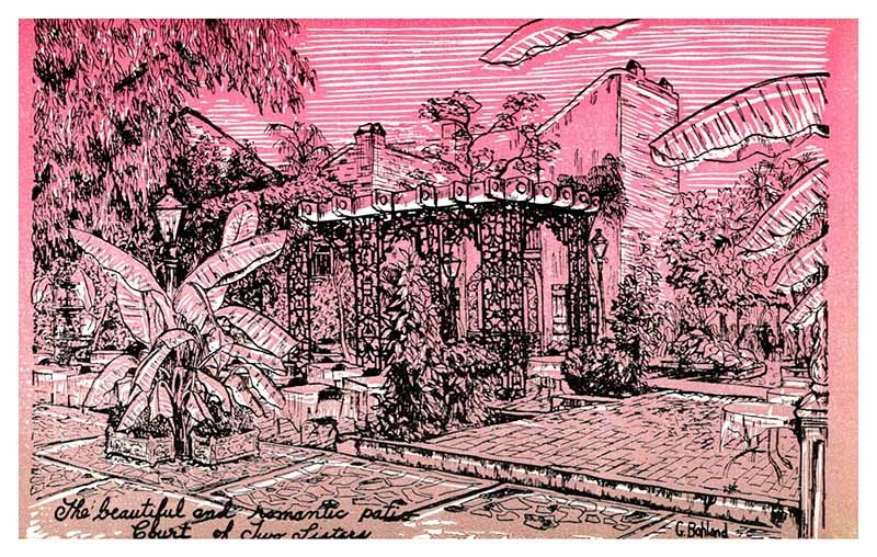 Postcard RESTAURANT SCENE New Orleans Louisiana LA m/09 AT6083