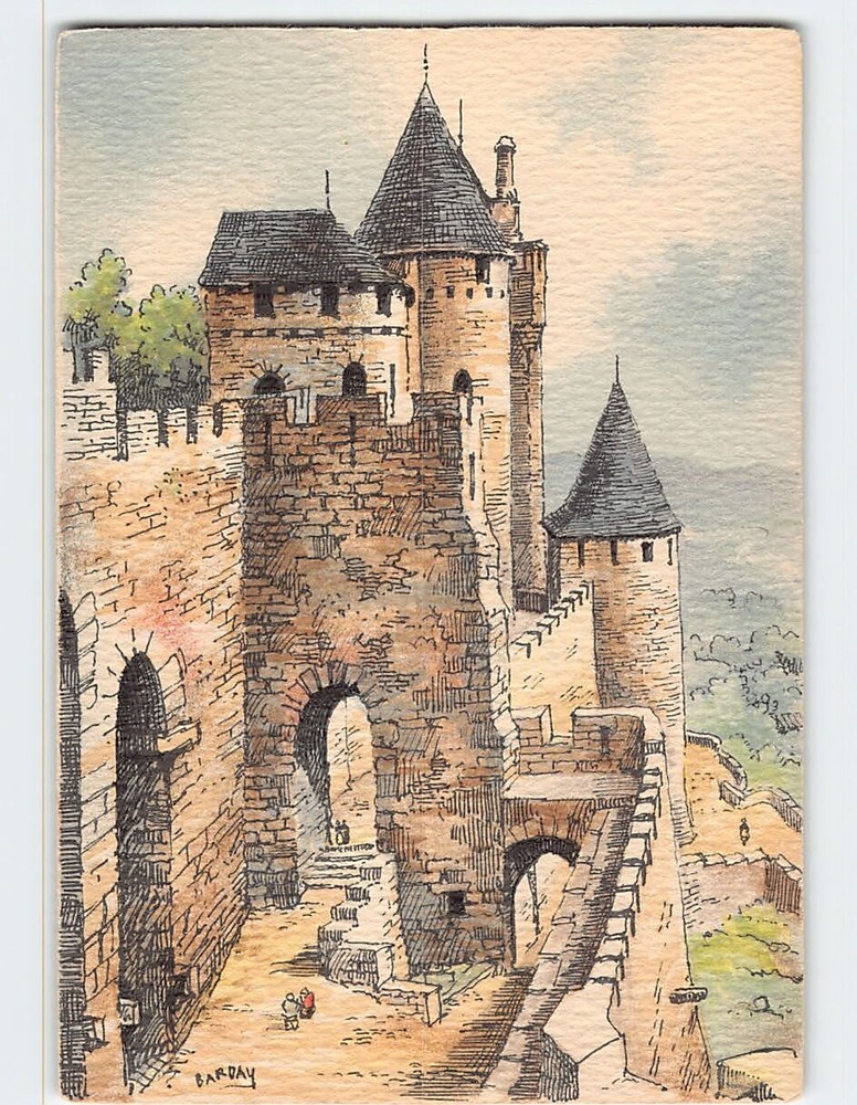 Postcard La Porte du Sénéchal Carcassonne France