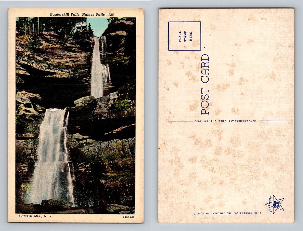 Haines Falls NY-New York, Kaaterskill Falls Catskill Mountains, Vintage Postcard