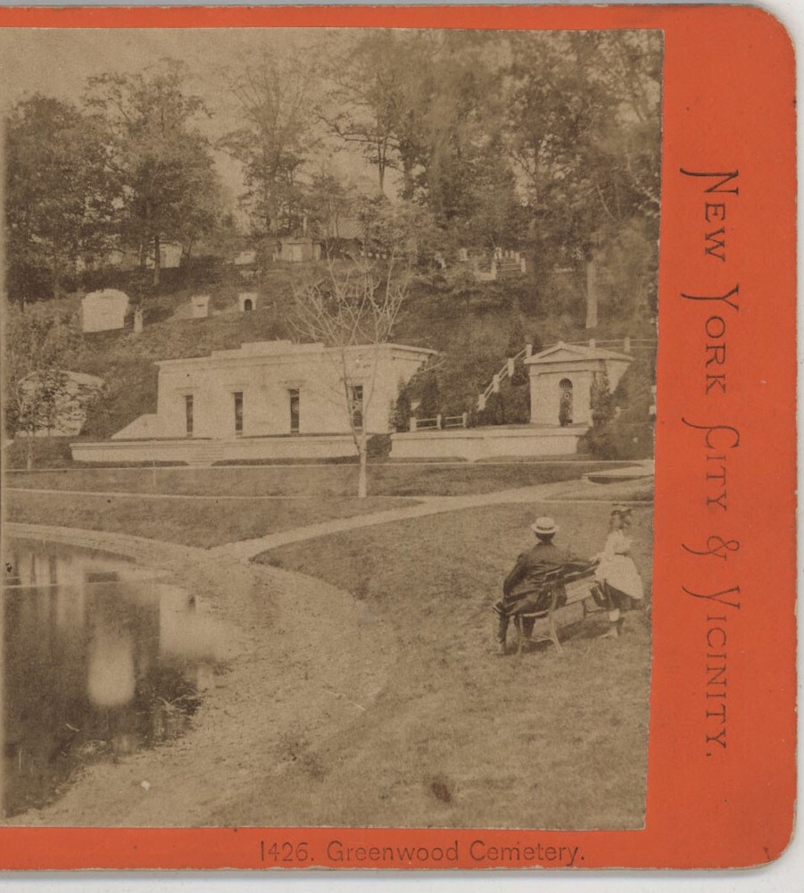 Greenwood Cemetery Brooklyn NY Stereoview c1870