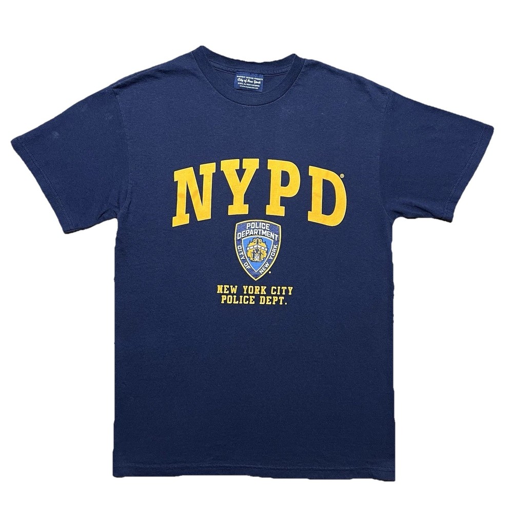 Official NYPD T Shirt Mens M Navy Blue New York Police Logo