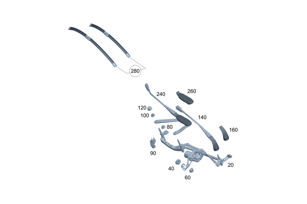 Genuine Mercedes-Benz Wiper Blade Repair Kit 297-820-53-00