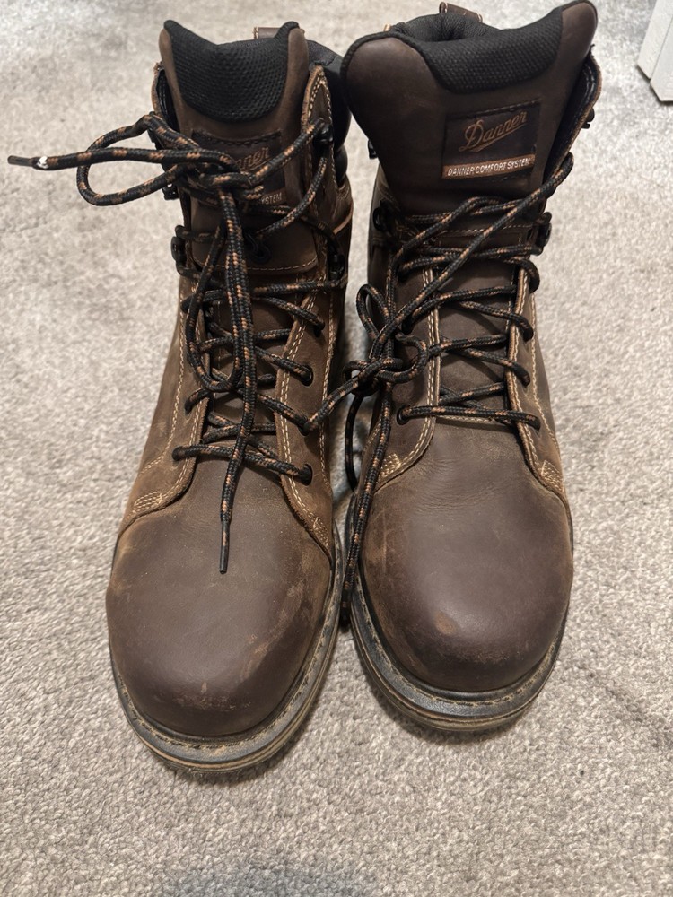 Danner Steel Yard 6-Inch Brown Steel Toe Work Boots Size 11.5