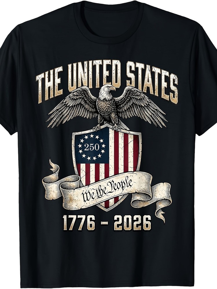 We The People 1776 2026 T Shirt USA 250th Anniversary Patriotic Graphic Tee