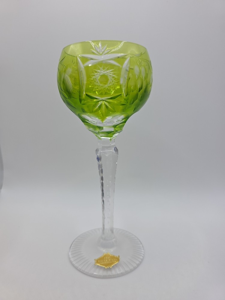 Nachtmann TRAUBE Wine Cordial Crystal Green Cut Crystal Bleikristall Germany