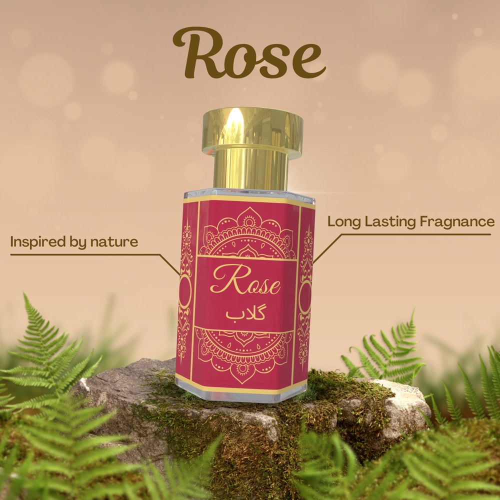 Pure Rose Perfume Attar Oil 5ml | Alcohol-Free Rose Attar | Long-Lasting