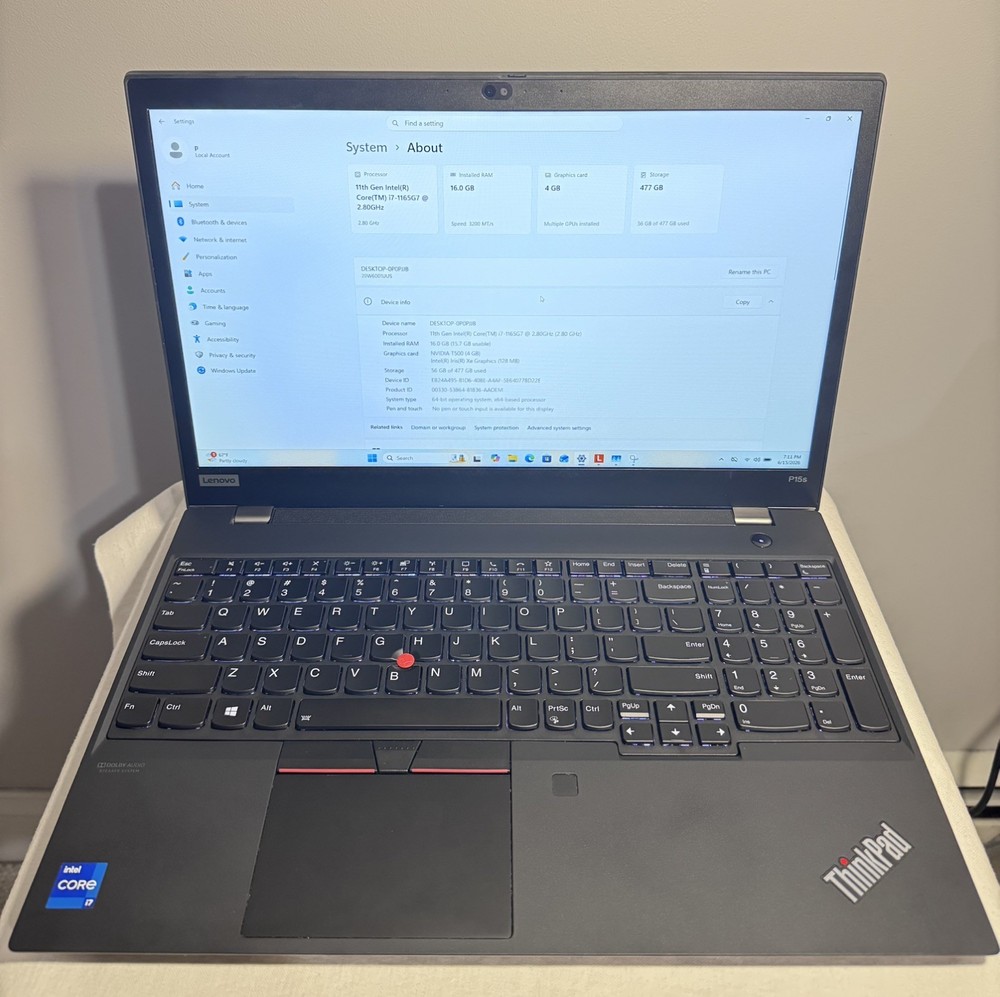 LENOVO ThinkPad P15s Gen2i i7 15.6