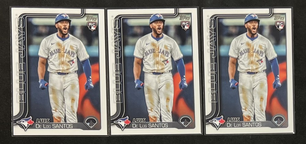 2025 Topps Series 1 Luis De Los Santos 3-Card Lot Rookie RC #13 Blue Jays