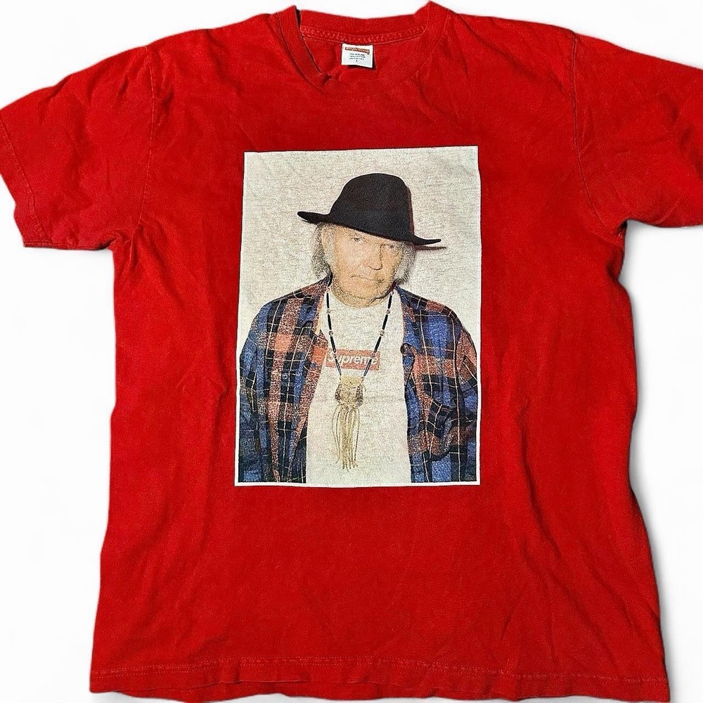 Supreme Neil Young Tee Red Size Large SS15 Guaranteed Authentic