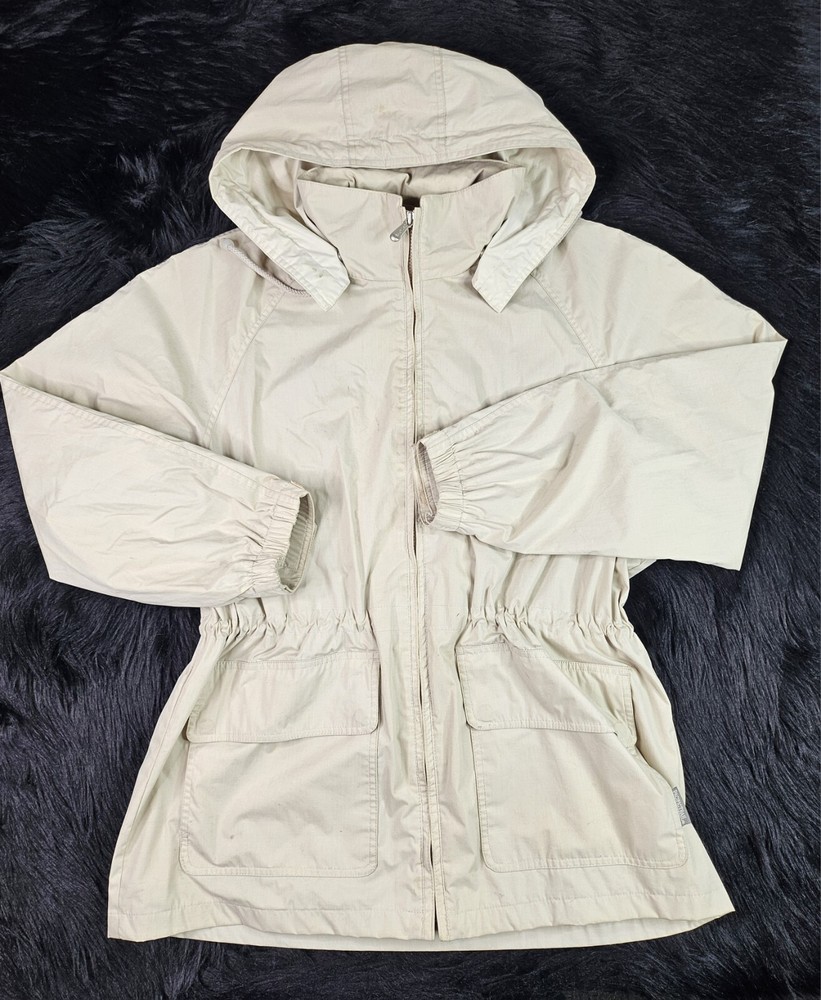 Pacific Trail Coat Jacket Women's Size Large Removable Hood Beige Tan