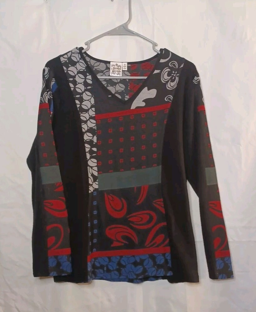 Parsley and Sage Top Womens Sz Sm Mixed Prints Shirt