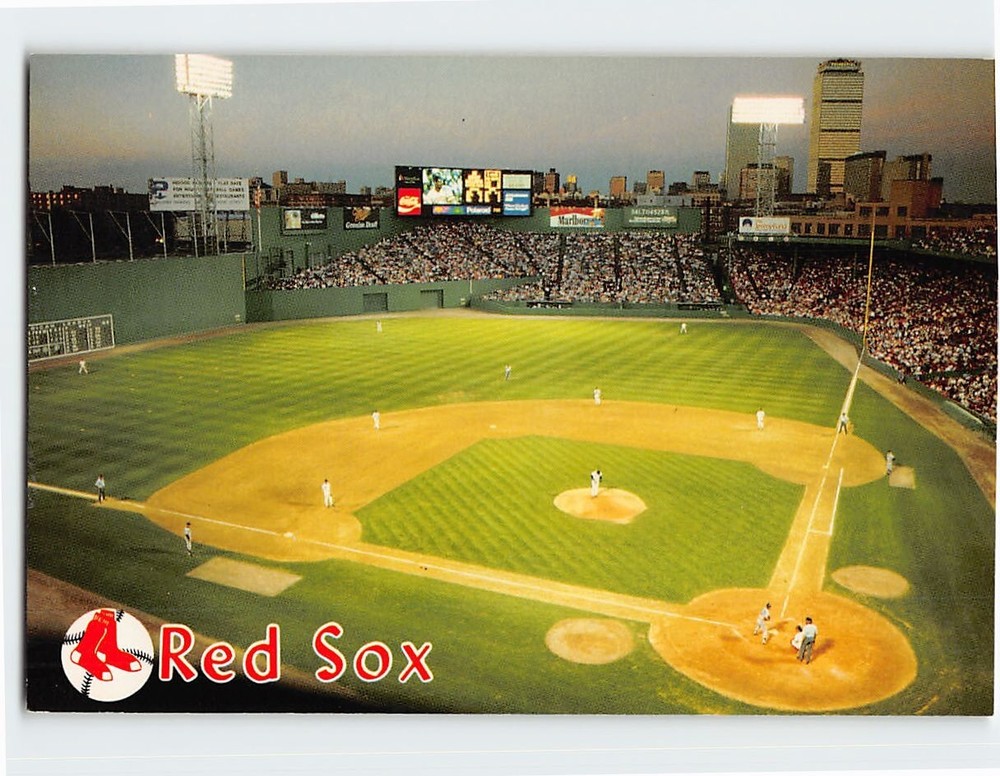Postcard Red Sox Baseball Scene Fenway Park Boston Massachusetts USA