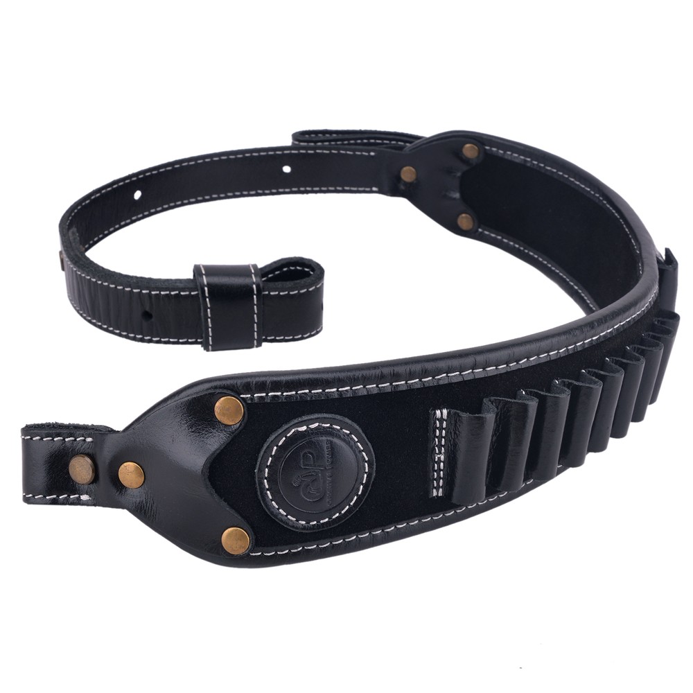 Black Buffalo Rifle Sling Gun Shoulder Straps With Cartridge Shell Holder .308