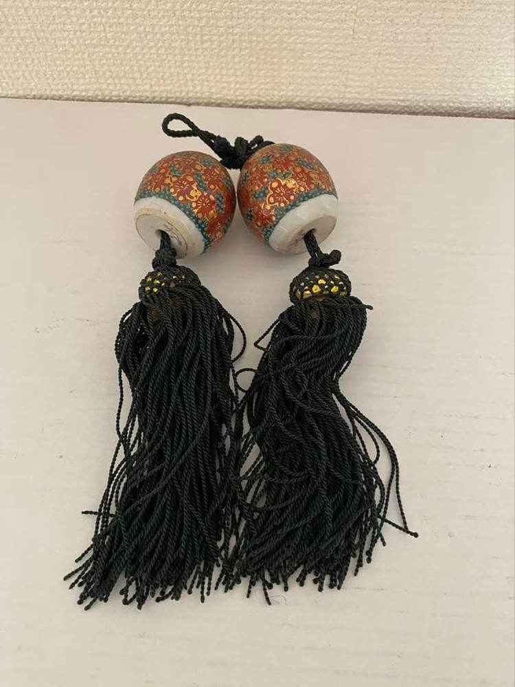 Kutani Ware Fuchin Ceramics Hanging Scroll Decorations