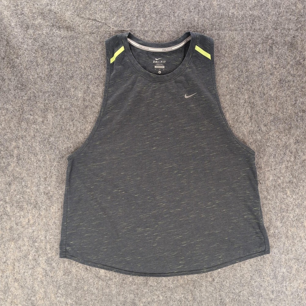 Nike Tank Top Womens XL Gray Dri-FIT Racerback Running Training Sports Gym