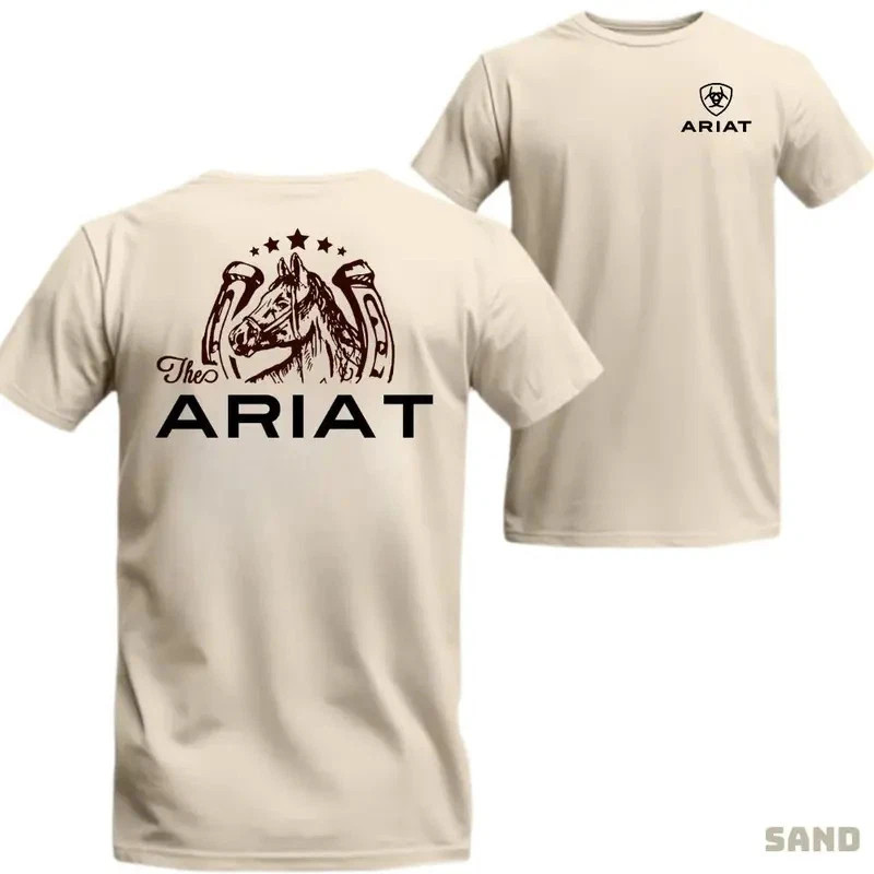 Ariat T-Shirt - Horse And Horseshoe Western Graphic Design For Equestrian Enthus