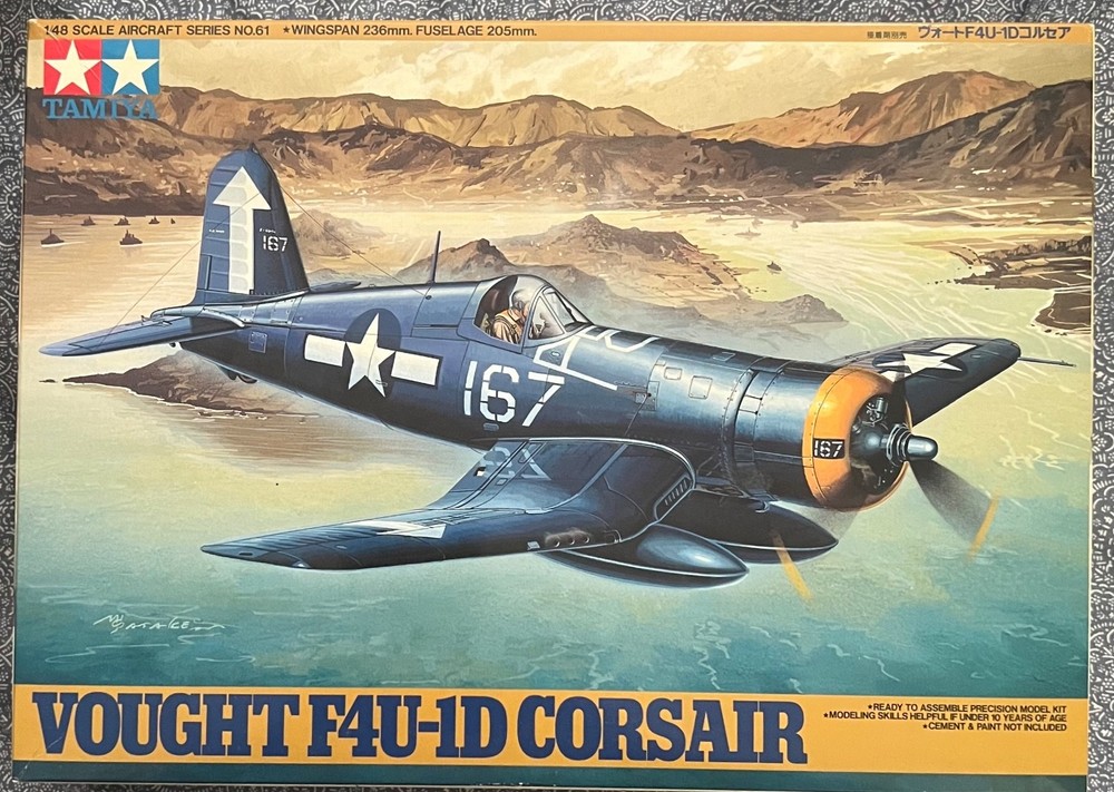 NIOB Tamiya 1/48 scale Vought F4U-1D Corsair plastic model airplane kit