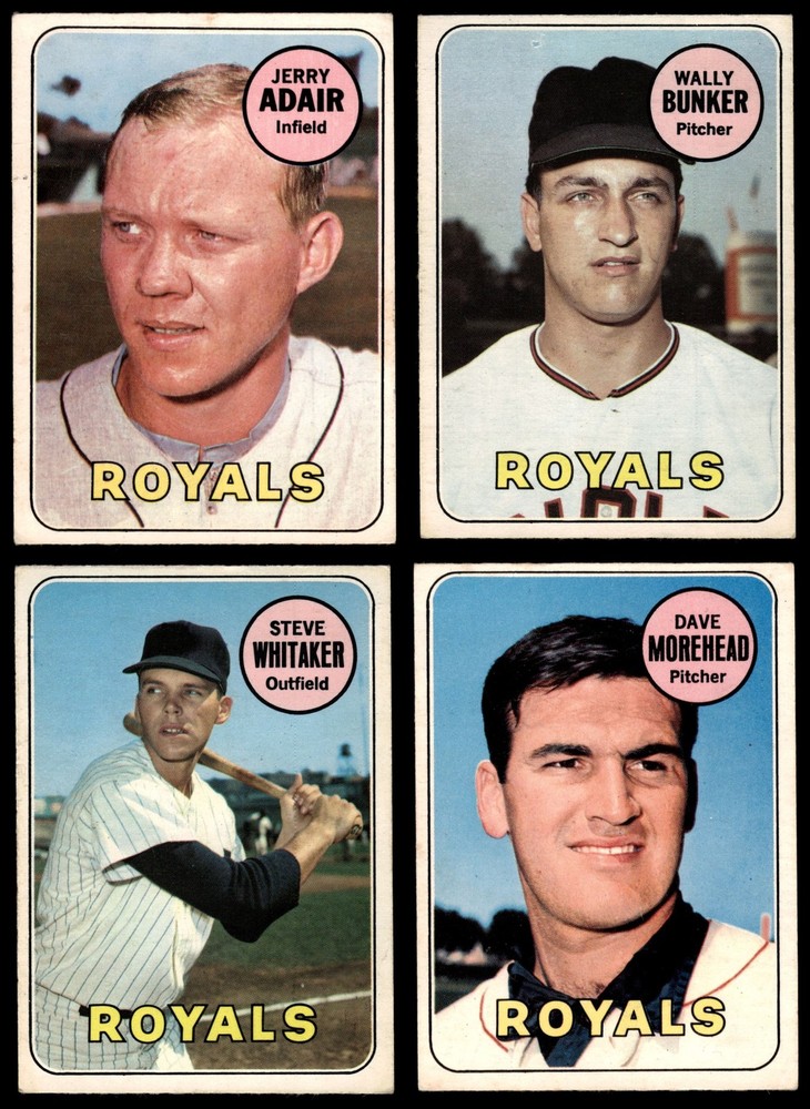 1969 O-Pee-Chee Kansas City Royals Near Team Set 3 - VG 7214838 (4 / 8 cards)