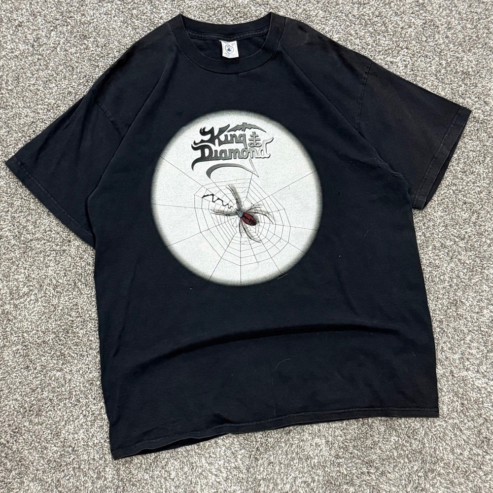 Vintage 90s King Diamond Spiders Lullabye Band T-Shirt 1998 Delta Mens XL Black