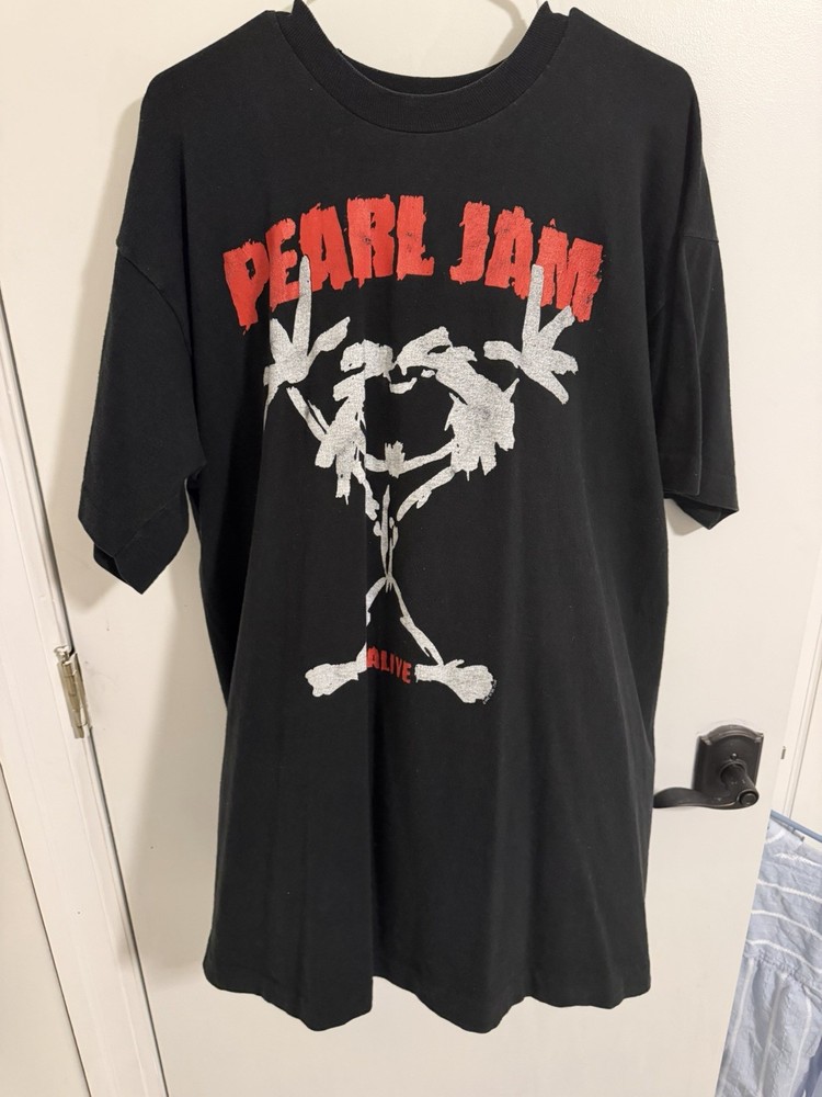 Vintage 1992 Pearl Jam Alive Double-Sided T-Shirt Men’s XL Black